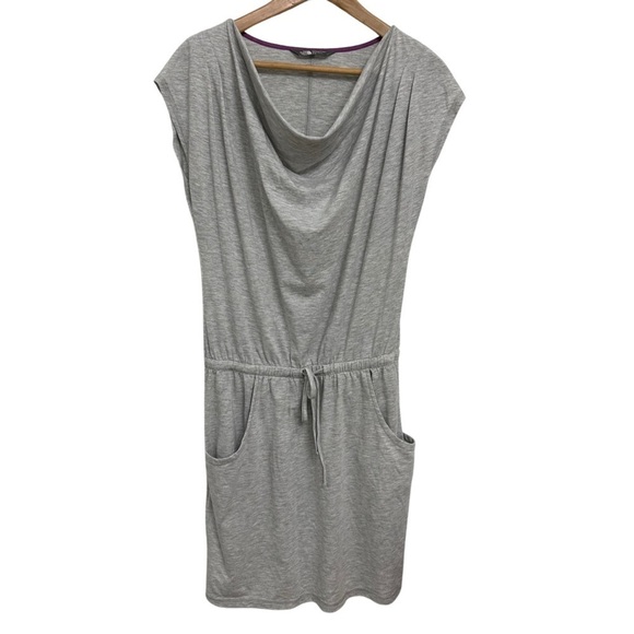 The North Face Aurora Tie Waist Pocket Dress Gray Size Medium - Picture 1 of 6